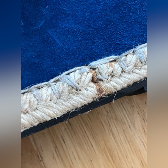 Balenciaga Electric Blue suede Wedge Sandals with Crisscross Straps - Picture 13 of 13